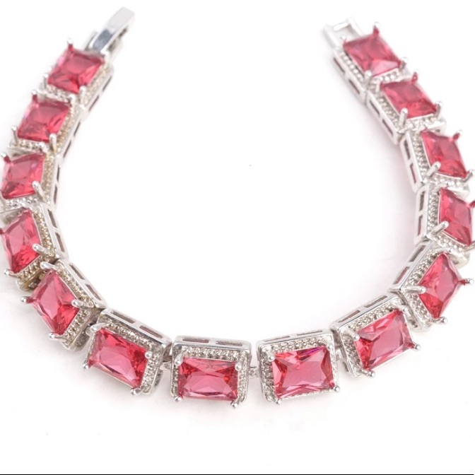 Lab Created Ruby Bracelet